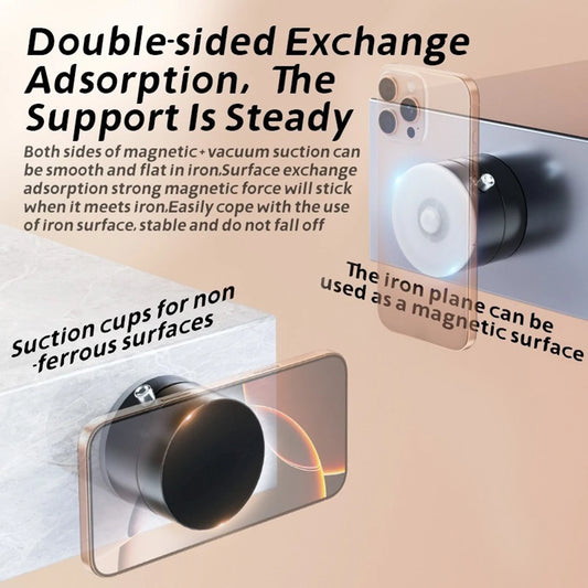 Suction Cup Magnetic For Magsafe Phone Holder Vacuum Suction Desktop Stand Car Bracket Portable Adjustable Angle Lazy Kickstand