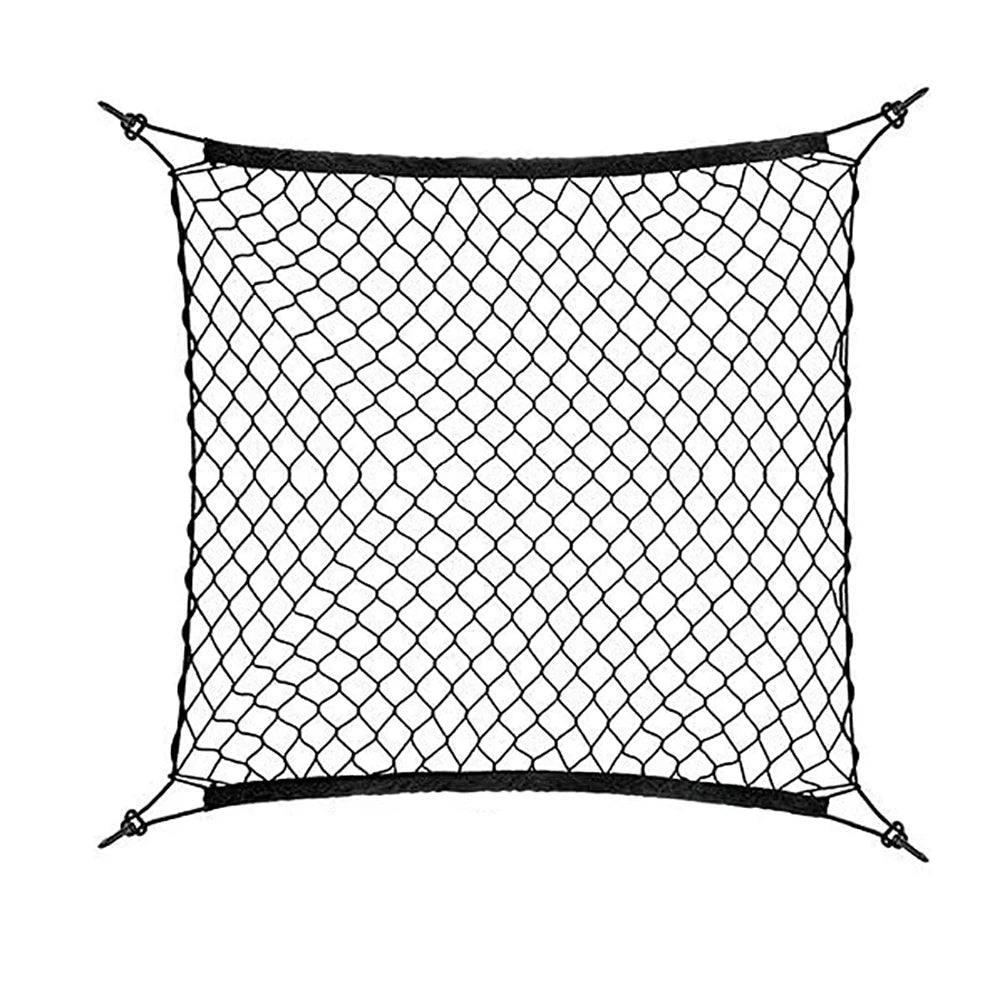 NylonCar Trunk Cargo Net with 4 Hooks Trunk Storage Organizer Net For Audi A1 A2 A3 A4 A5 A6 A7 A8 Q2 Q3 Q5 Q7 S3 S4 S5 S6 S7 S8